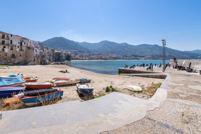 Panoramic view of beach against sky