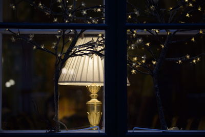Close-up of illuminated light bulb
