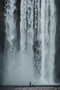 Scenic view of waterfall