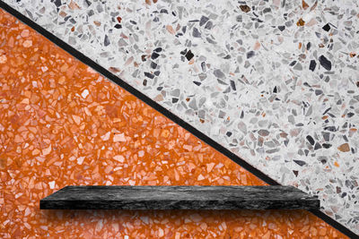 High angle view of metallic structure