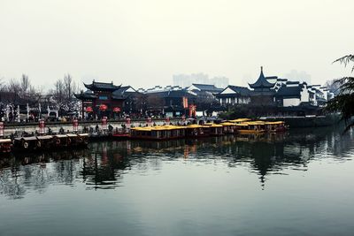 Reflection of built structures in water