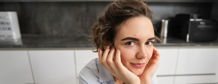 Close-up of young woman