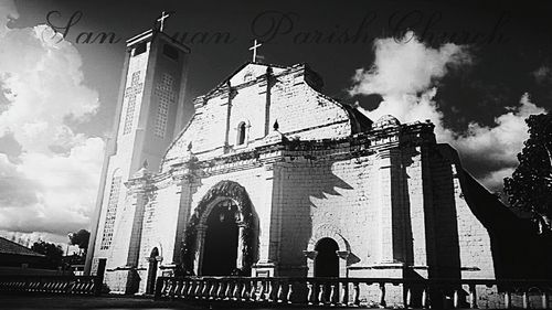 Low angle view of built structure against sky