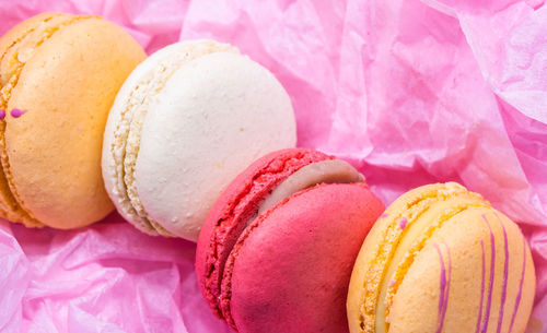 Close-up of macaroons