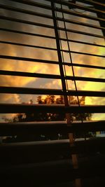 Low angle view of sky seen through window