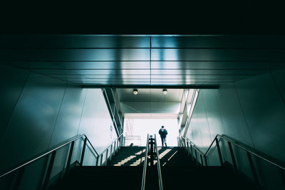 Low angle view of spiral staircase