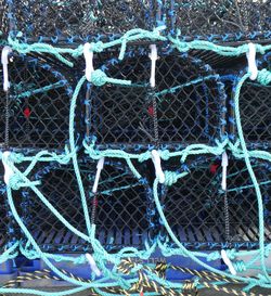 Full frame shot of fishing net