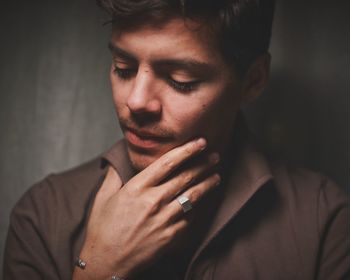 Close-up of young man