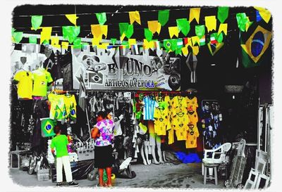 Graffiti on wall of store