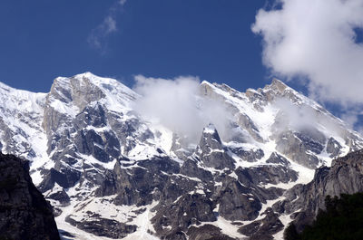 Beautiful mountain himalaya from gangotri valley