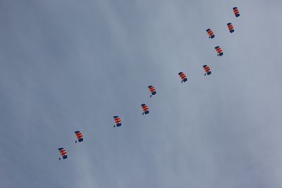 Low angle view of kite against sky