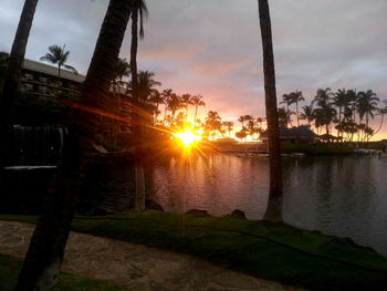 Scenic view of sunset against sky