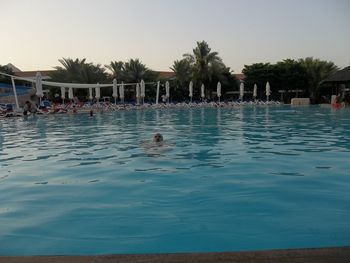 View of swimming pool at beach