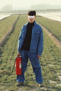 Man standing on field