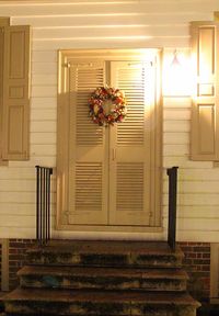 Flower window on building