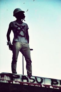 Low angle view of woman