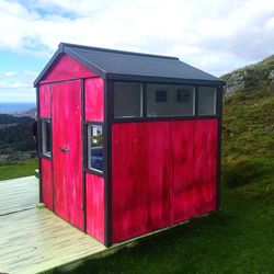 Open door of old building