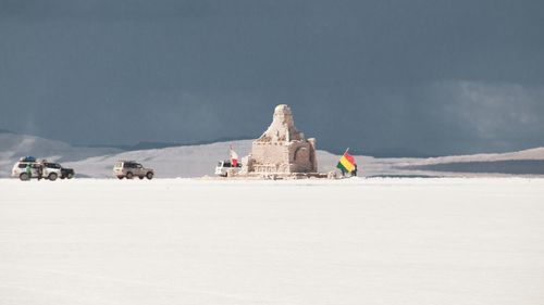Tourist resort on desert