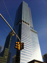 Low angle view of modern building against sky