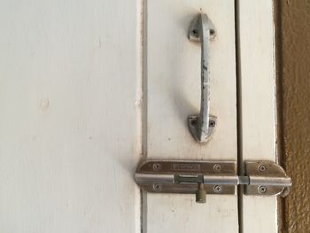 Close-up of closed door