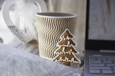 Close-up of coffee on table