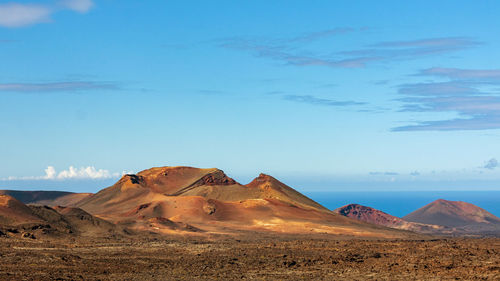 Scenic view of desert against sky