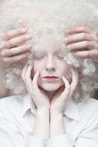 Close-up portrait of woman
