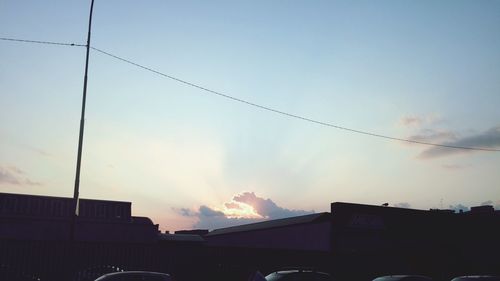 Low angle view of built structure against sky