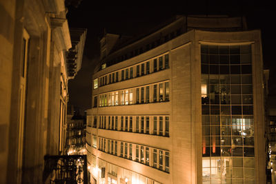 View of buildings at night