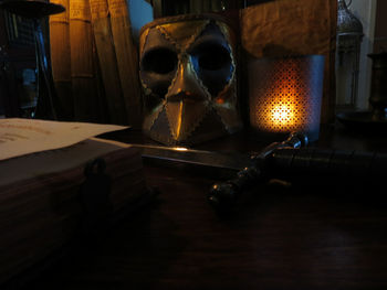 View of illuminated ceiling