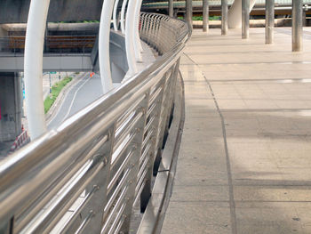 High angle view of empty staircase