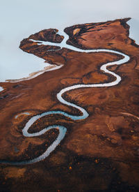 High angle view of road