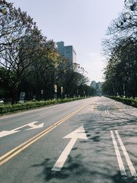 Road passing through empty road