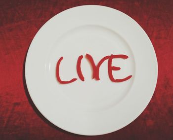 Close-up of plate on table