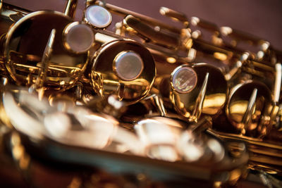 Close-up of saxophone