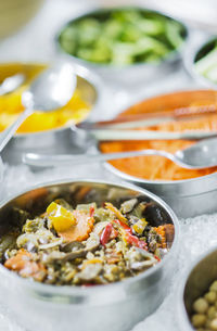 Close-up of food in bowl on table