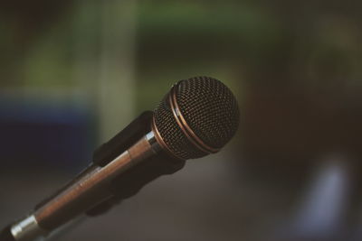 Close-up of microphone