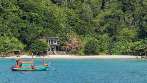 Beach and boat at koh rong island