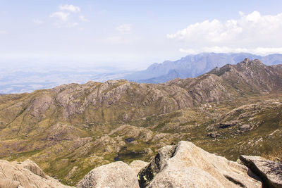 Scenic view of mountain against sky