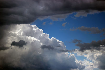 Low angle view of cloudy sky