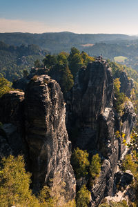 Rock formations on landscape