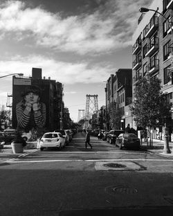 City street with buildings in background