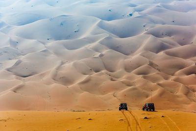 Off-road vehicles at desert