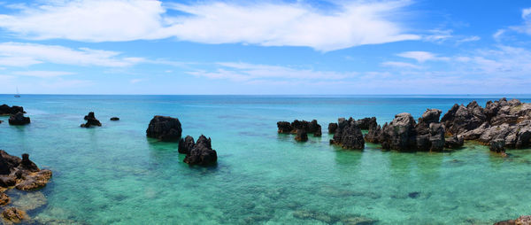 Scenic view of sea against sky