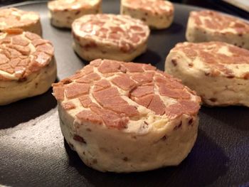 Close-up of bread in plate