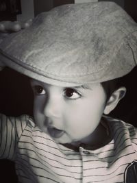 Close-up portrait of cute boy