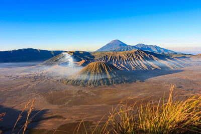 View of volcanic mountain