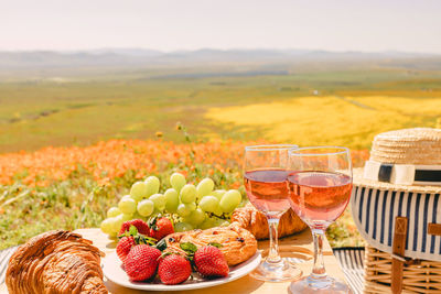 Close-up of food on table