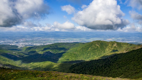 Panoramic view of landscape against sky