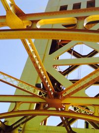 Low angle view of metal structure
